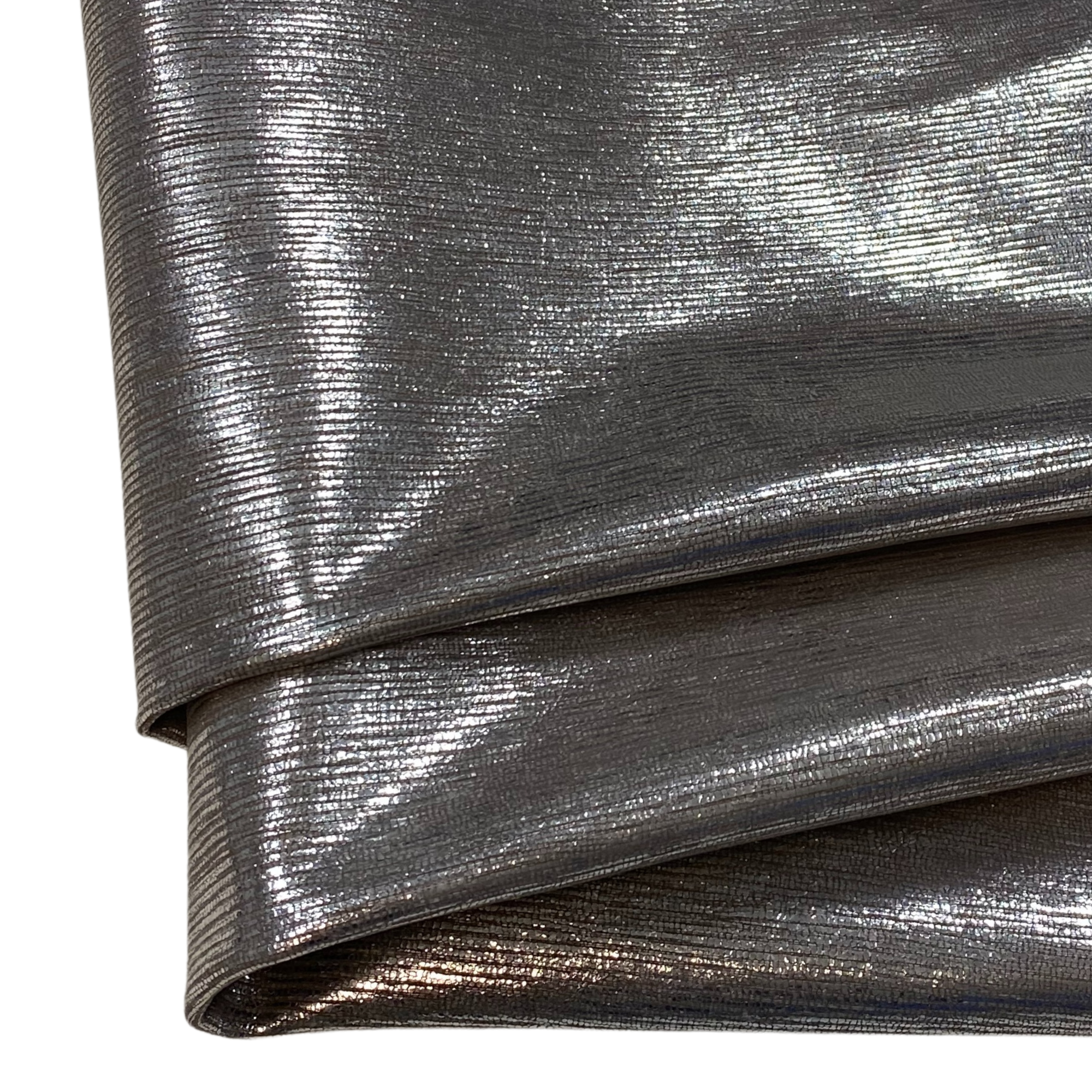 Echtleder geprägt Lammnappa Silber Pailletten 0,8-1,0 mm